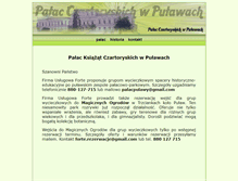 Tablet Screenshot of palacpulawy.pl